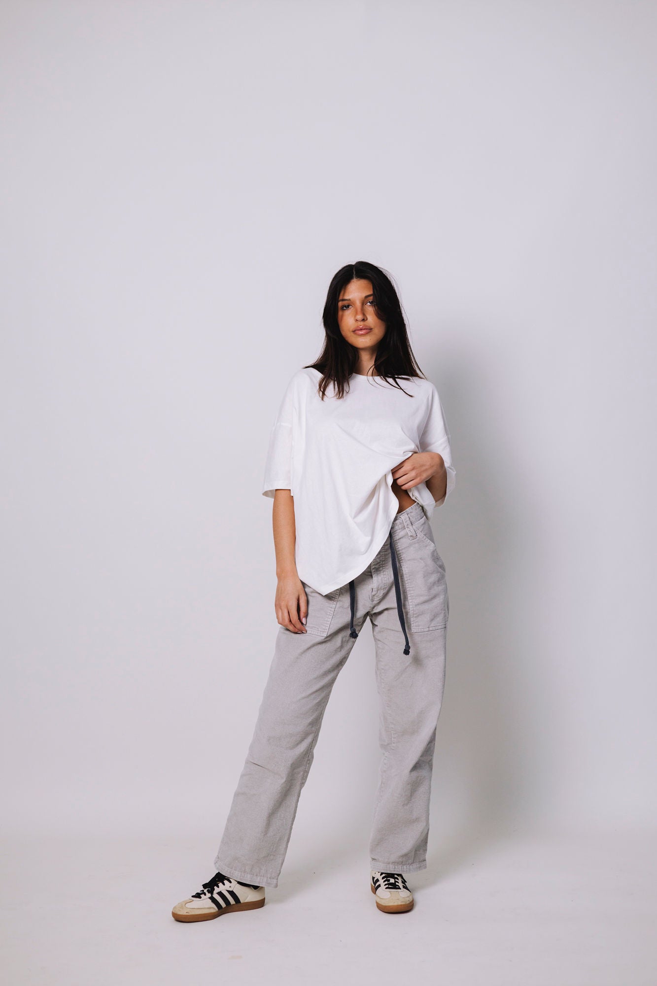 00's CORDUROY GREY PANTS