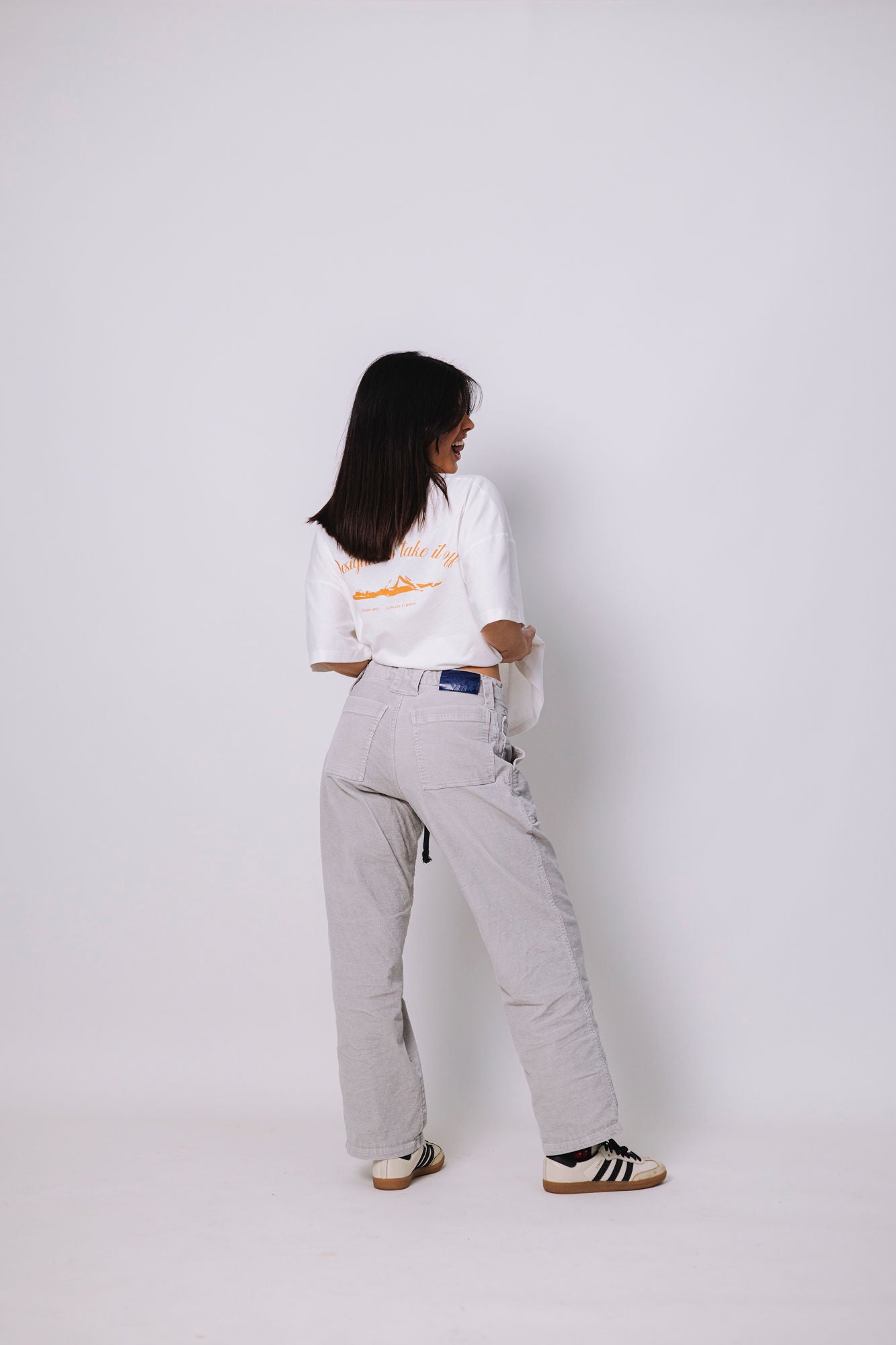 00's CORDUROY GREY PANTS