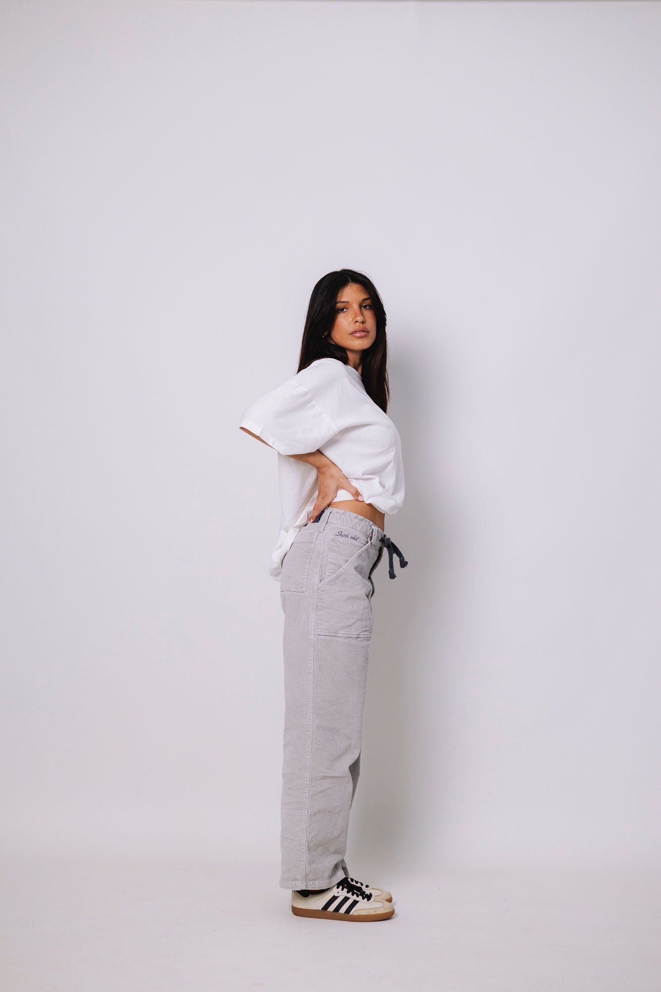 00's CORDUROY GREY PANTS