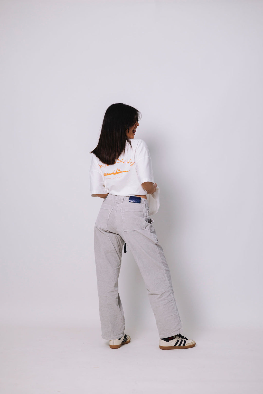 00's CORDUROY GREY PANTS