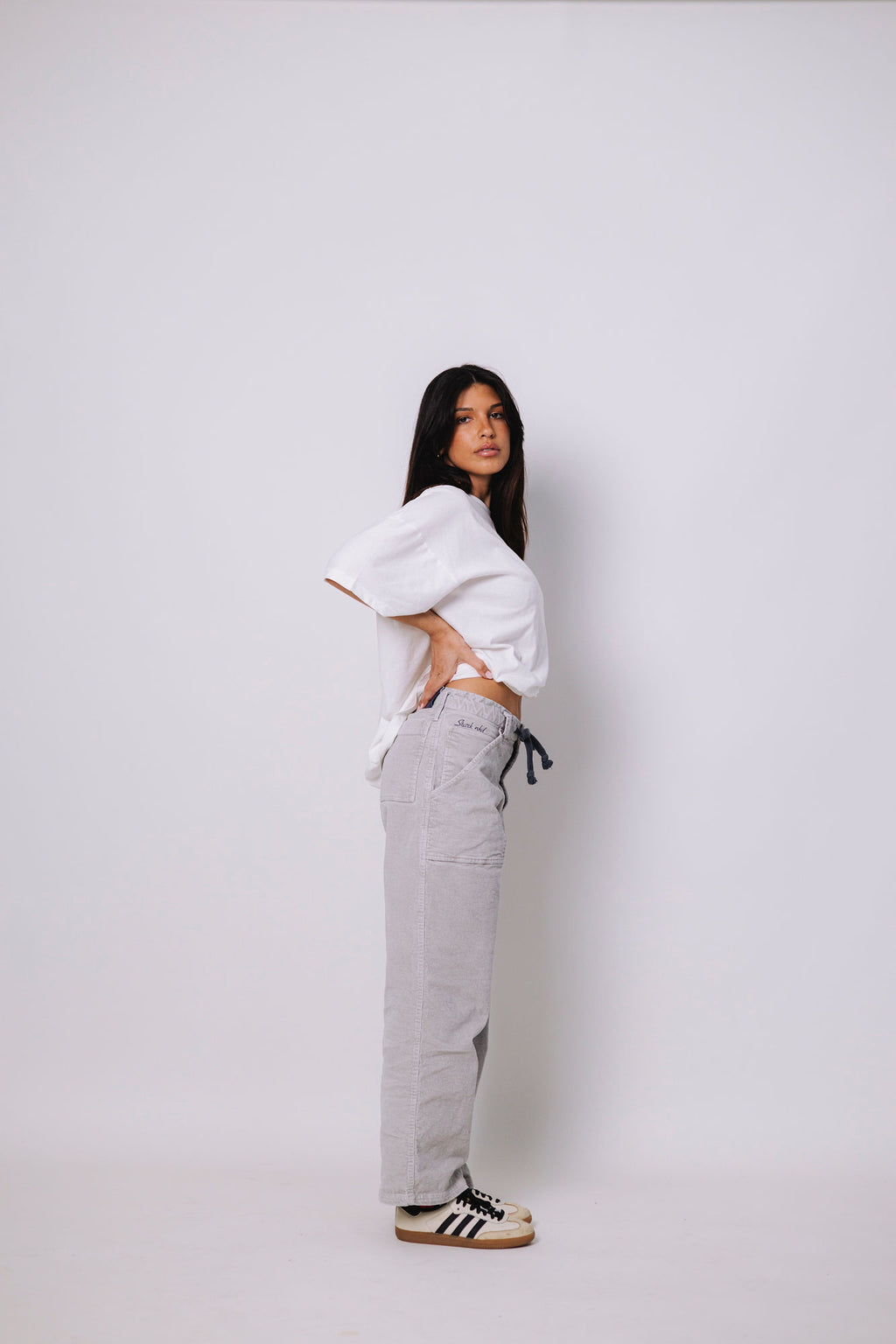 00's CORDUROY GREY PANTS